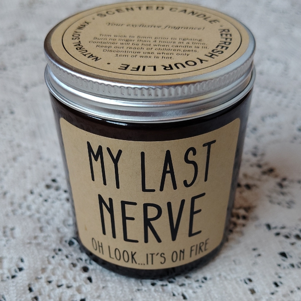Humorous Brown Scented Candle